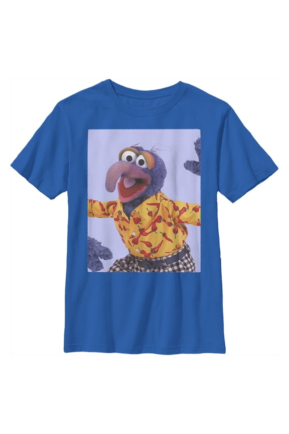 Boy's The Muppets Gonzo Chili Peppers Graphic Tee Royal Blue Medium