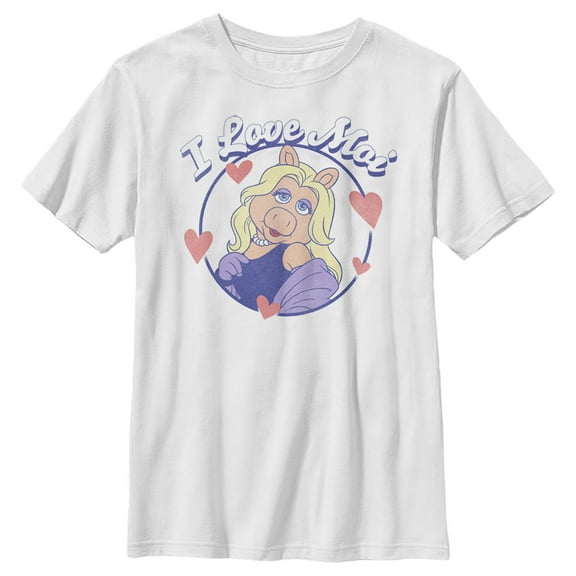 Boy's The Muppets I Love Moi  Graphic Tee White X Large