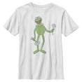 thumbnail image 1 of Boy's The Muppets Kermit Flower Bouquet  Graphic Tee White X Small, 1 of 4
