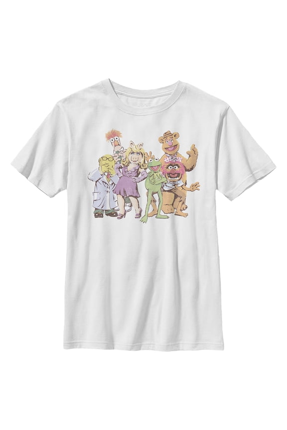 Boy's The Muppets The Gang Graphic Tee White X Small