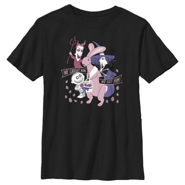 Boy's The Nightmare Before Christmas Easter Bunny We Caught Him  Graphic Tee Black Small