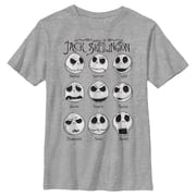 Boys Husky The Nightmare Before Christmas Emotional Jack Skellington Graphic Tee Athletic Heather Large