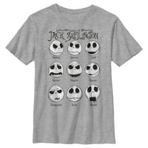 Boy's The Nightmare Before Christmas Emotions Of Jack Skellington Graphic Tee Athletic Heather X Large