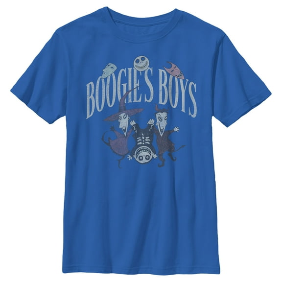 Boy's The Nightmare Before Christmas Lock, Shock, and Barrel Graphic Tee Royal Blue Small