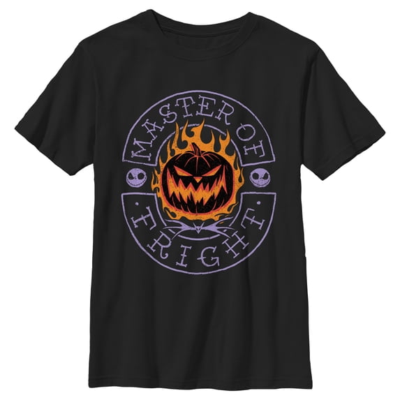 Boy's The Nightmare Before Christmas Master of Fright Graphic Tee Black Large