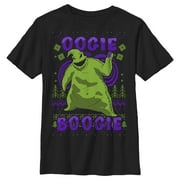 Boy's The Nightmare Before Christmas Oogie Boogie Ugly Sweater Graphic Tee Black Medium
