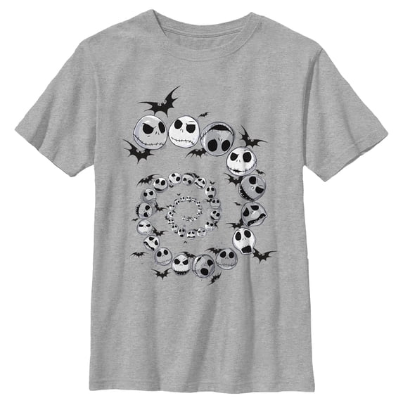 Boy's The Nightmare Before Christmas Spiral Jack Graphic Tee Athletic Heather Medium