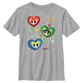thumbnail image 1 of Boy's The Powerpuff Girls Valentine's Day Conversation Hearts Graphic Tee Athletic Heather Small, 1 of 5
