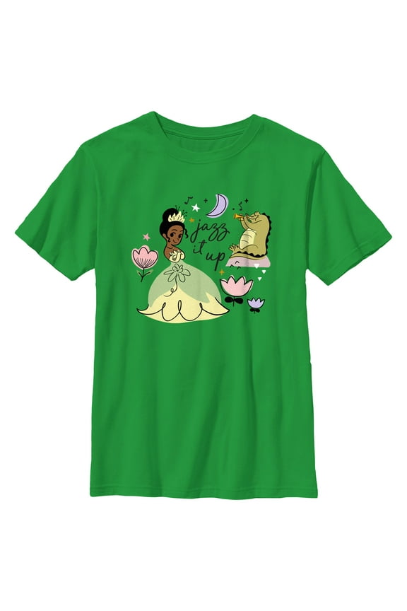 Boy's The Princess and the Frog Tiana Jazz It Up Graphic Tee Kelly Green Small