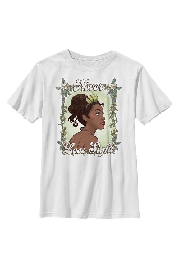 Boy's The Princess and the Frog Tiana Never Lose Sight Graphic Tee White Large