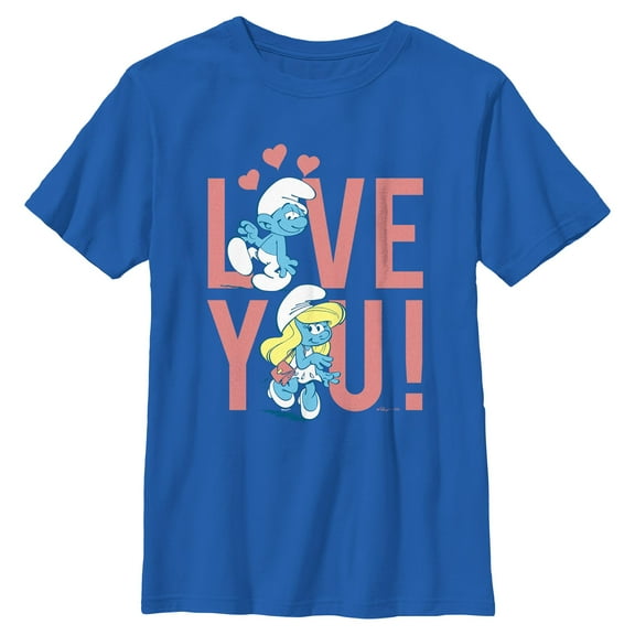 Boy's The Smurfs Smurfette Love You Graphic T-Shirt
