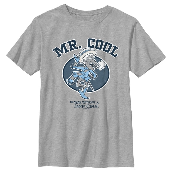 Boy's The Year Without a Santa Claus Mr. Cool Graphic Tee Athletic Heather Medium