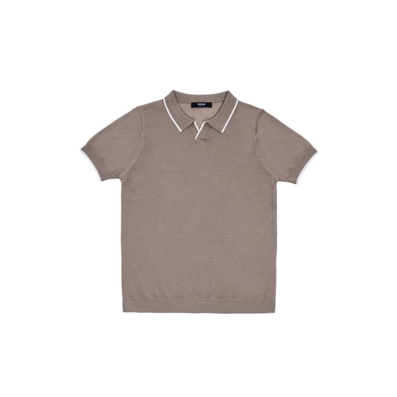 Boy's Todders Size 2T-18 Tipping Johnny Sweater Polo, Taupe, 3T
