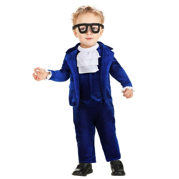 Boy's Toddler 60s Blue Swinger Costume