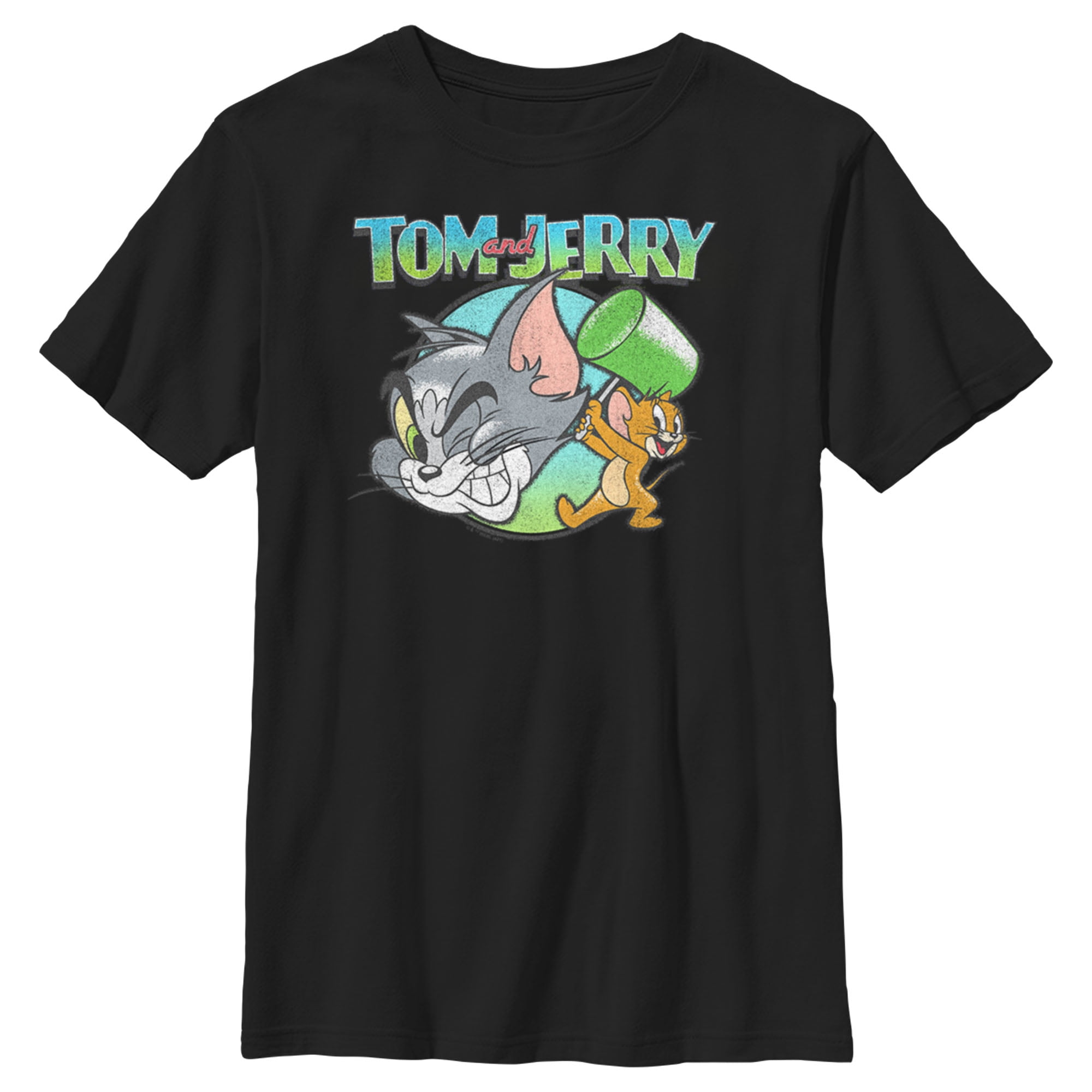 Tom & Jerry T-Shirt Für Jungen – Rotes Trouble Maker-Shirt Mit Wickelprint