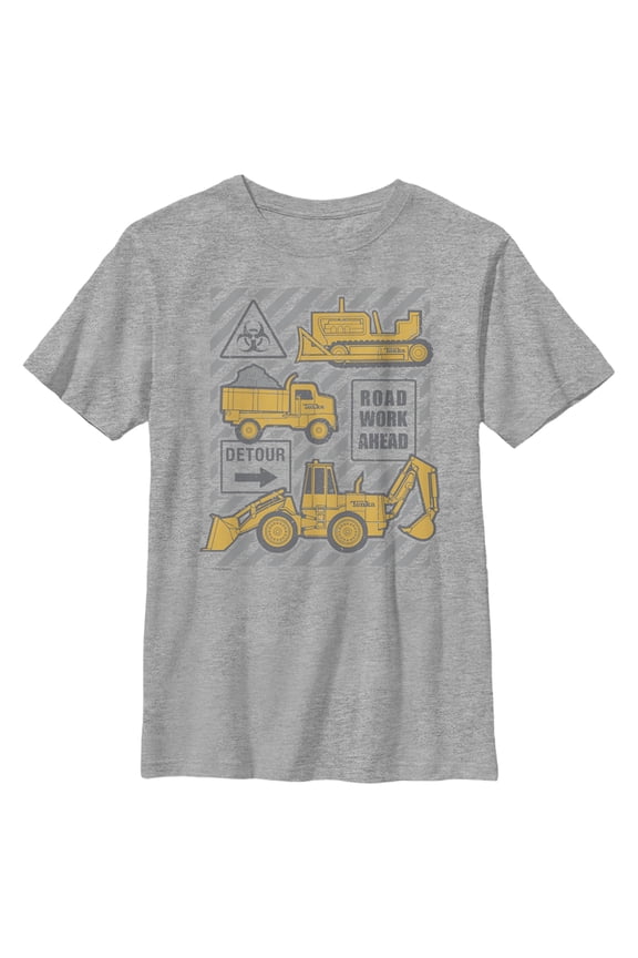 Boy's Tonka Construction Work Graphic Tee Athletic Heather Large
