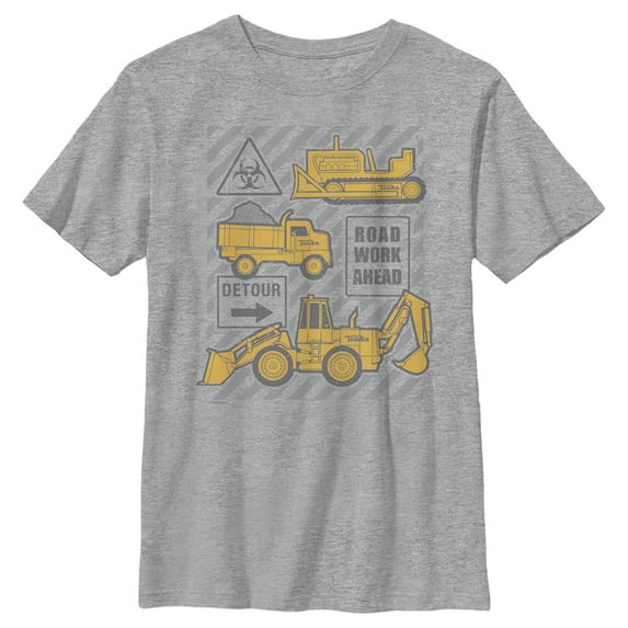 Boy's Tonka Construction Work Graphic Tee Athletic Heather X Large