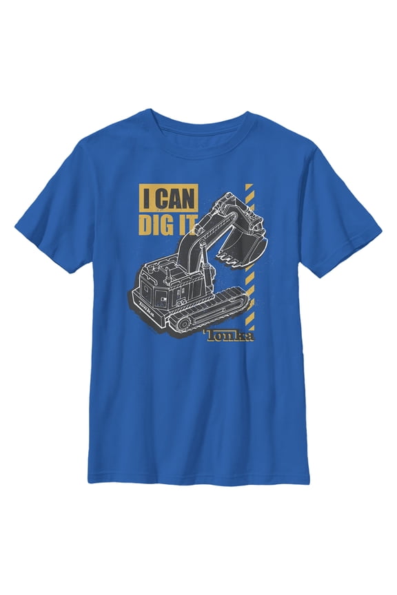 Boy's Tonka I Can Dig It Graphic Tee Royal Blue Medium