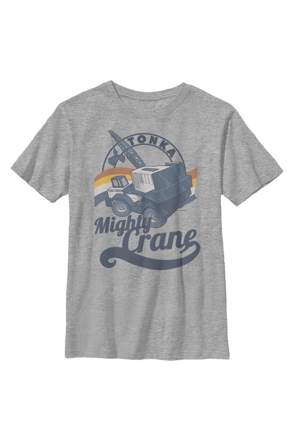 Boy's Tonka Mighty Crane Graphic Tee Athletic Heather Large