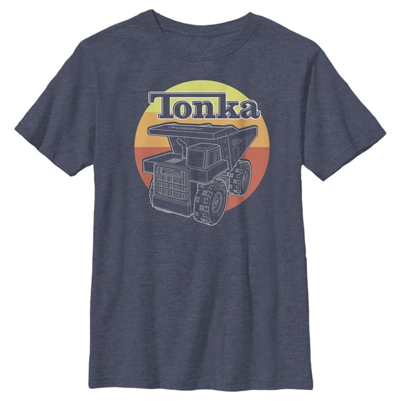 Boy's Tonka Retro Truck Graphic Tee Navy Blue Heather Medium