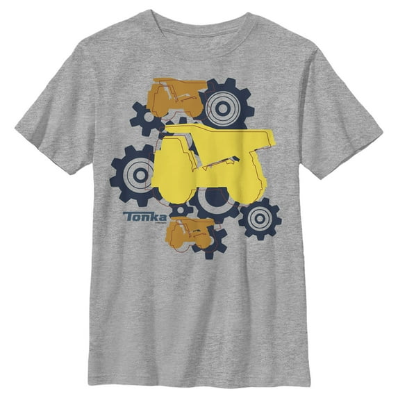 Boy's Tonka Truck Gears Graphic Tee Athletic Heather Medium