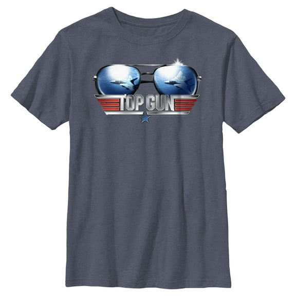 Boy's Top Gun Aviator Sunglasses Logo  Graphic T-Shirt
