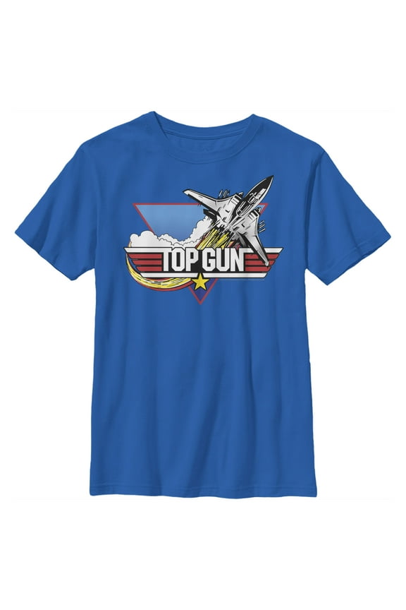 Boy's Top Gun Fighter Jet Logo Graphic T-Shirt