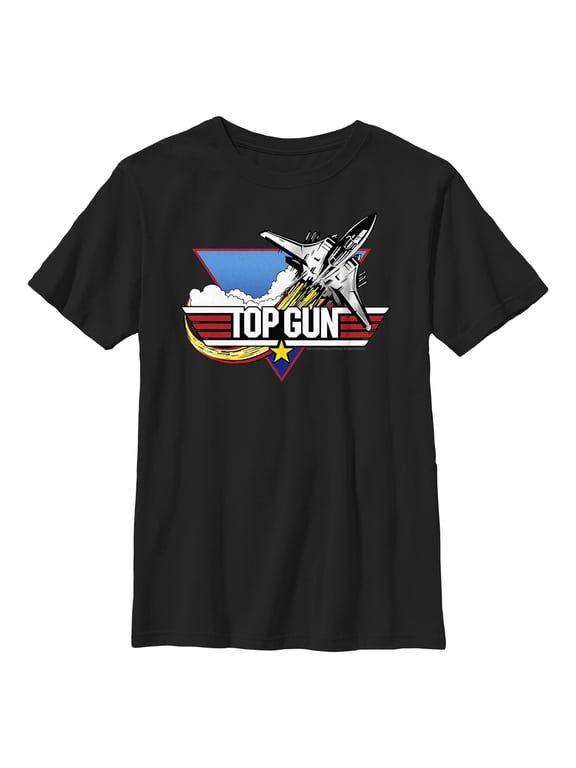 Boys' Husky Top Gun Fighter Jet Logo Graphic T-Shirt