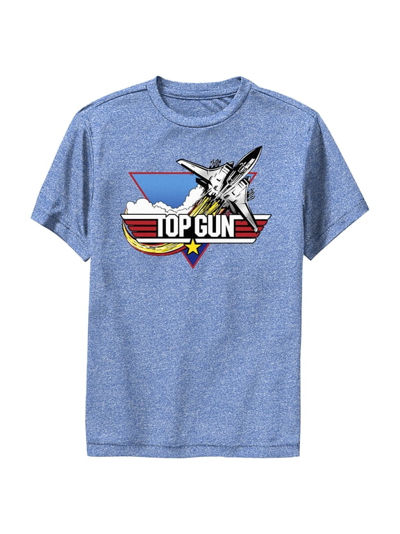 Boy's Top Gun Fighter Jet Logo Performance Graphic T-Shirt