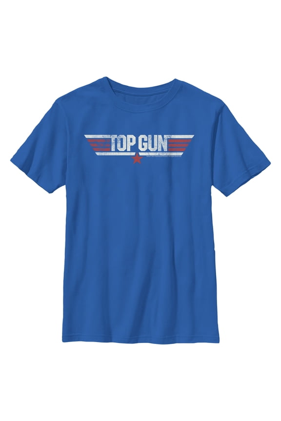 Boy's Top Gun Logo Distressed Graphic T-Shirt