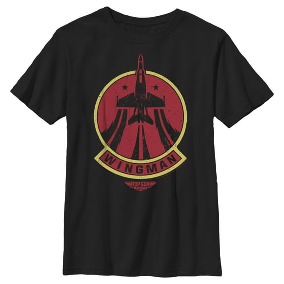 Boy's Top Gun: Maverick Distressed Wingman Patch Graphic T-Shirt