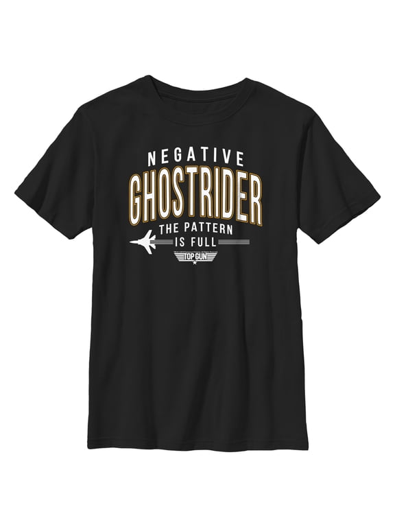 Boy's Top Gun Negative Ghost Rider the Pattern Is Full Graphic T-Shirt