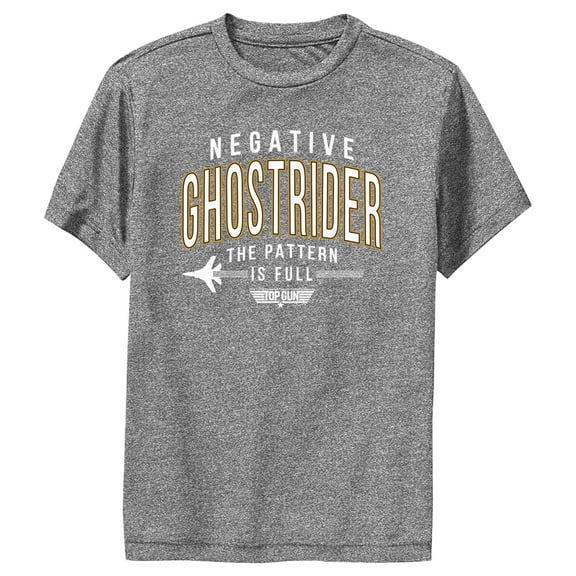 Boy's Top Gun Negative Ghost Rider the Pattern Is Full  Performance Graphic T-Shirt