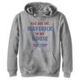 thumbnail image 1 of Boy's Top Gun You Are the Maverick to My Goose  Pull Over Hoodie Athletic Heather Large, 1 of 4