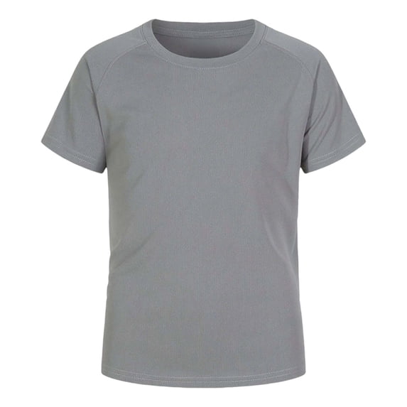 Ticikt Boy's Tops Boys Rash Guard Swim Shirt Short Sleeve Swimwear Toddler Kids Youth Rashguard Water Shirt Shirt Comfort Colors Tshirt(Color:Grey,Size:9-10 Years)