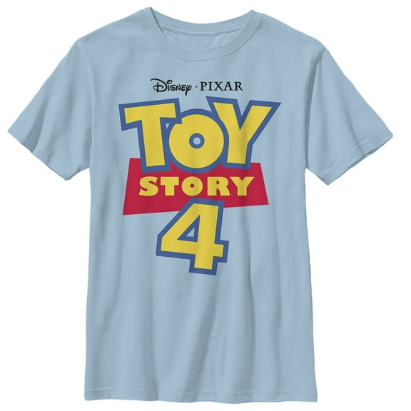 Boy's Toy Story Bold Logo  Graphic Tee Light Blue X Large