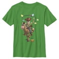 thumbnail image 1 of Boy's Toy Story Christmas Light Woody Lasso Graphic Tee Kelly Green Large, 1 of 3