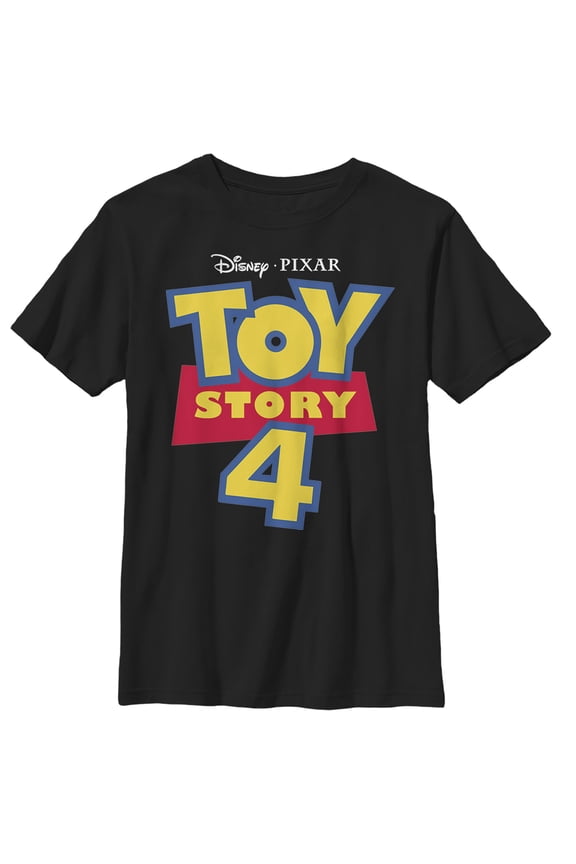 Boy's Toy Story Classic Logo Graphic Tee Black X Large