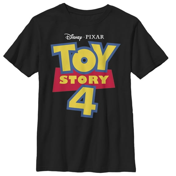 Boy's Toy Story Classic Logo  Graphic Tee Black X Small