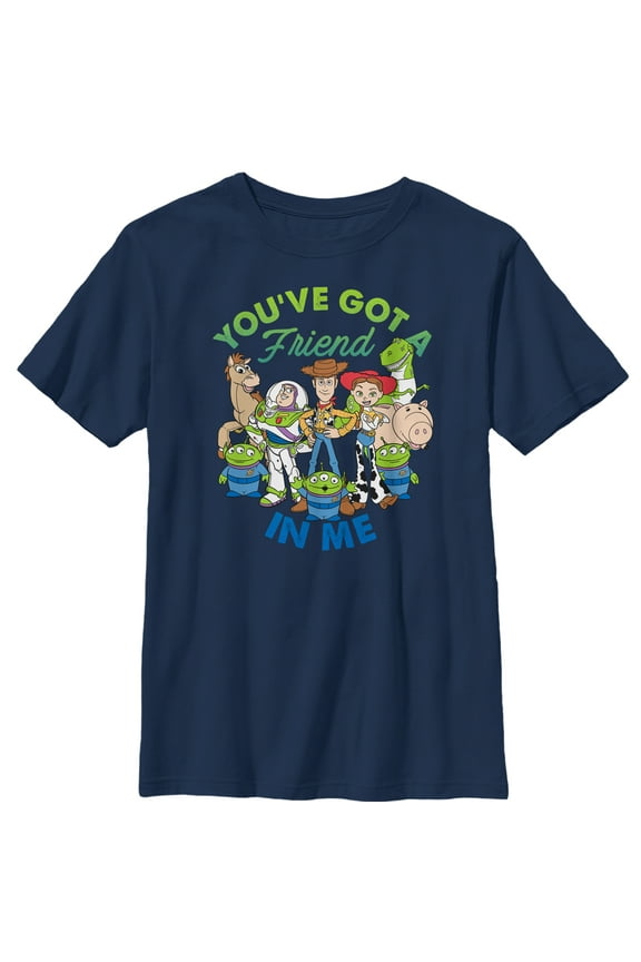 Boy's Toy Story Friend in Me Scene Graphic Tee Navy Blue Large