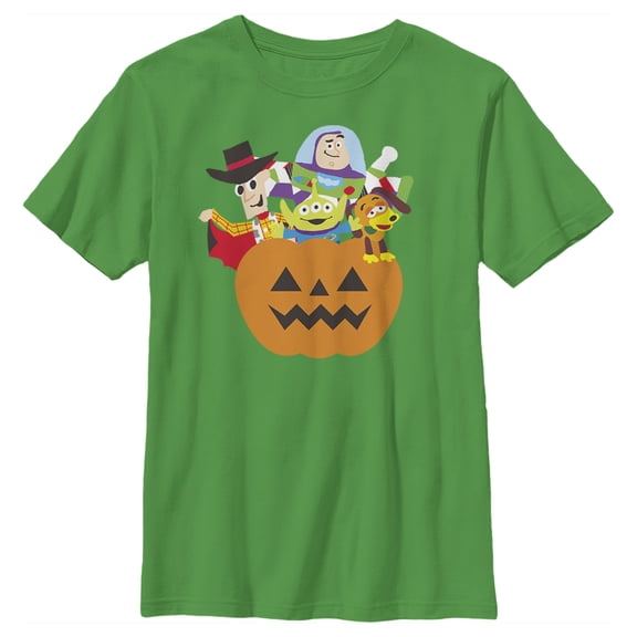 Boy's Toy Story Halloween Toy Treats Graphic Tee Kelly Green X Small