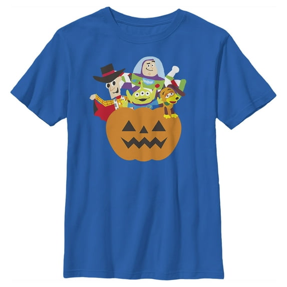 Boy's Toy Story Halloween Toy Treats Graphic Tee Royal Blue X Large