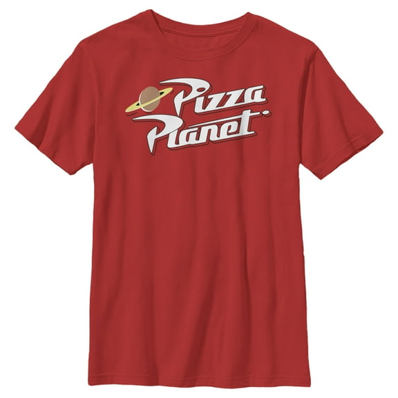 Boy's Toy Story Iconic Pizza Planet Logo Graphic Tee Red Large