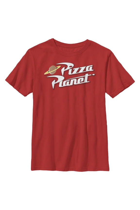 Boy's Toy Story Iconic Pizza Planet Logo Graphic Tee Red Large