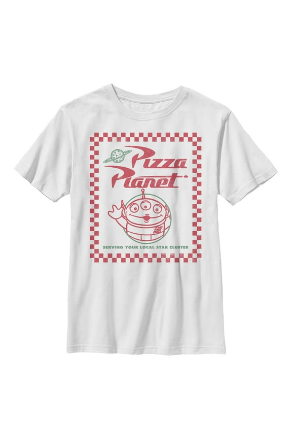 Boy's Toy Story Little Green Men Pizza Planet Graphic T-Shirt