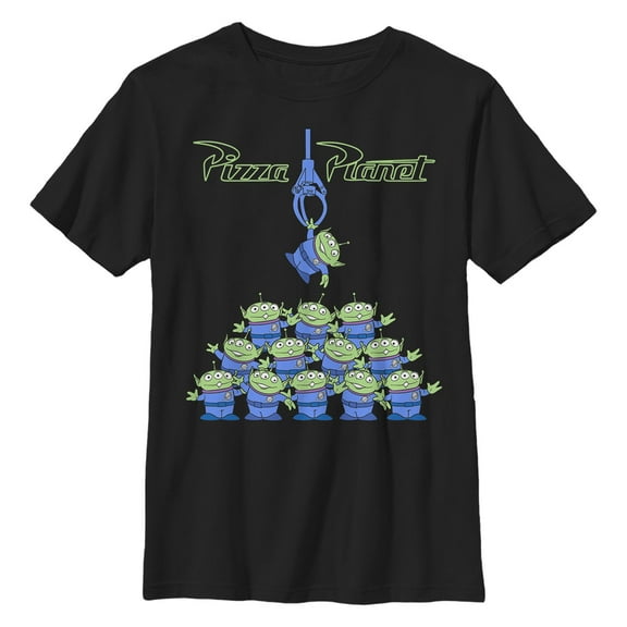Boy's Toy Story Pizza Planet Alien Claw Pile Graphic T-Shirt