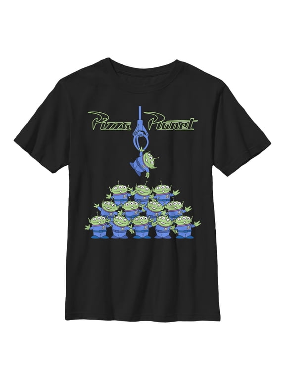 Boy's Toy Story Pizza Planet Alien Claw Pile Graphic T-Shirt
