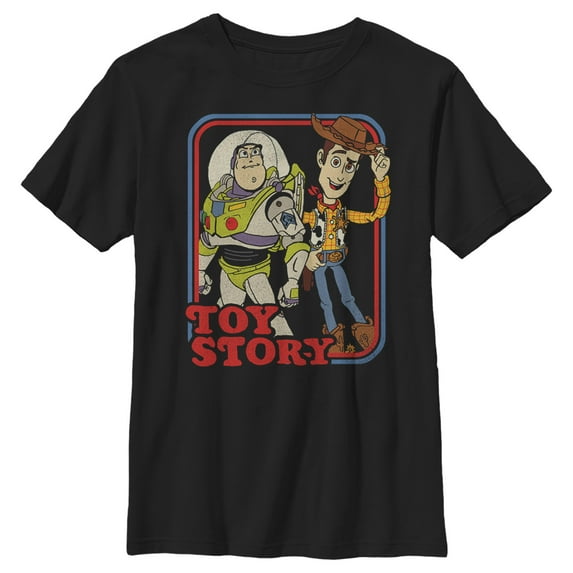 Boy's Toy Story Retro Buddy Frame Graphic Tee Black Small