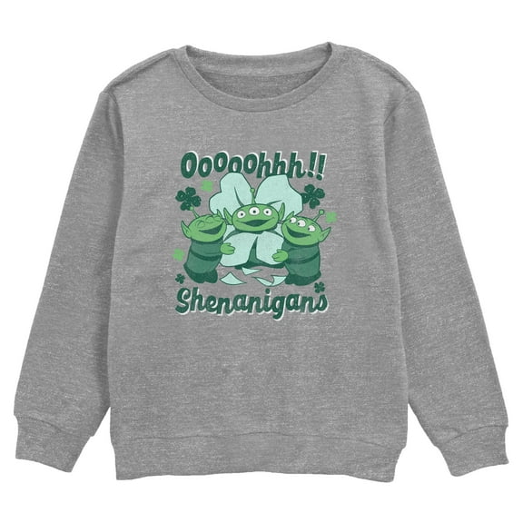 Boy's Toy Story St. Patrick's Day Little Green Men Ooooohhh Shenanigans Sweatshirt