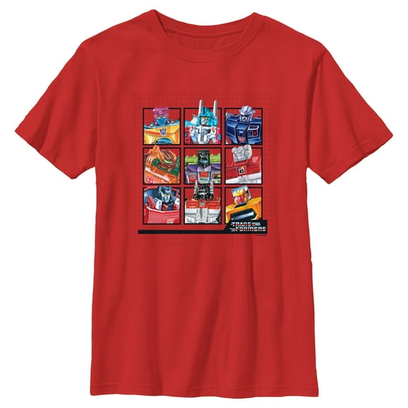 Boy's Transformers Autobots 9 Square Layout  Graphic T-Shirt